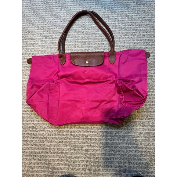 Longchamp Handbags - Longchamp Le Pliage Neo Tote Bag Hot Pink Nylon Leather Trim